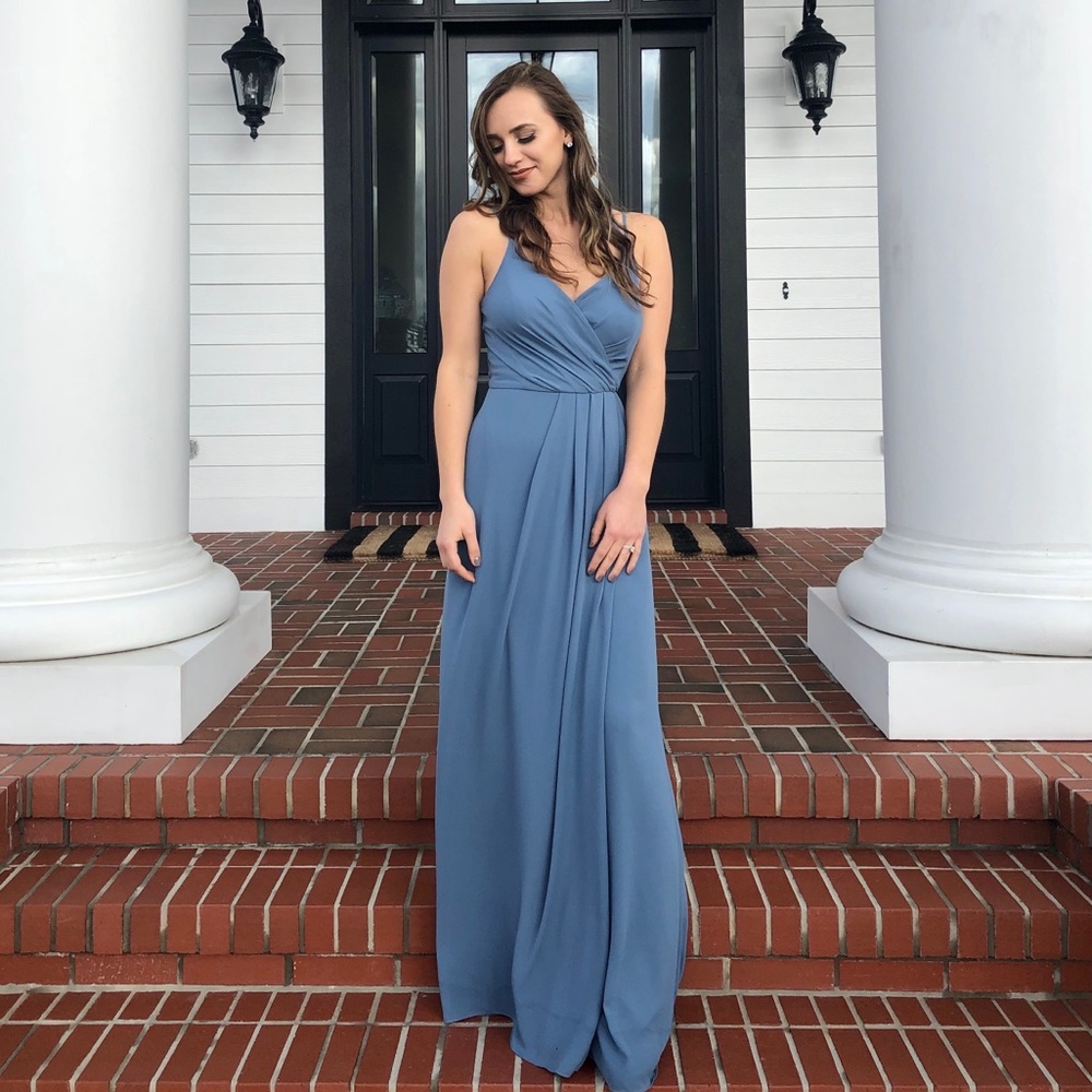 Double-Strap Wrap Maxi Dress